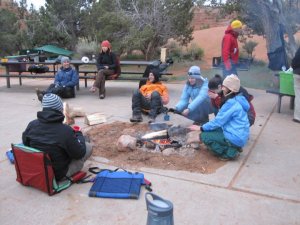 That's me roasting my gloves