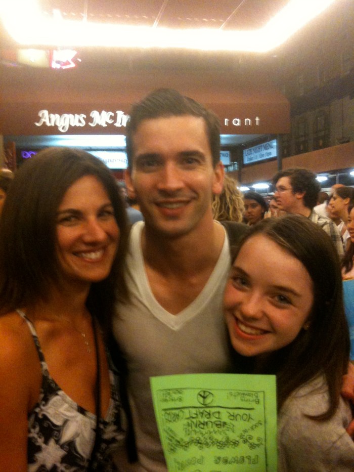 with Paris Remillard outside of the St. James Theatre